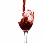 Vinglas med rött vin
